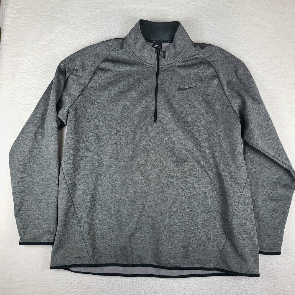 Nike Sweater Mens 3XLT 3XL Tall Dark Gray Dri Fit Performance Sweatshirt Golf